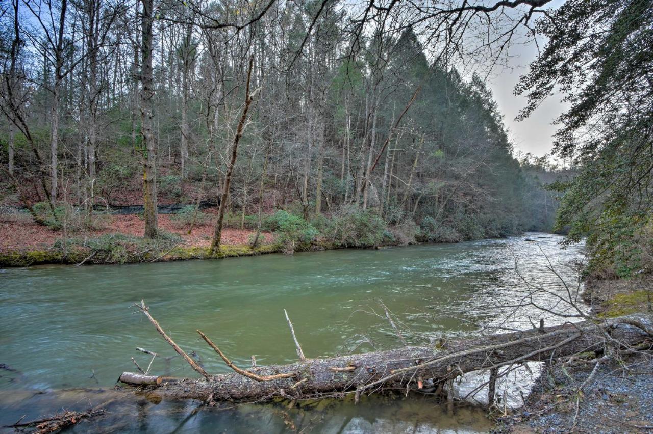 Riverside Ellijay Cabin With Hot Tub And Game Room Esterno foto