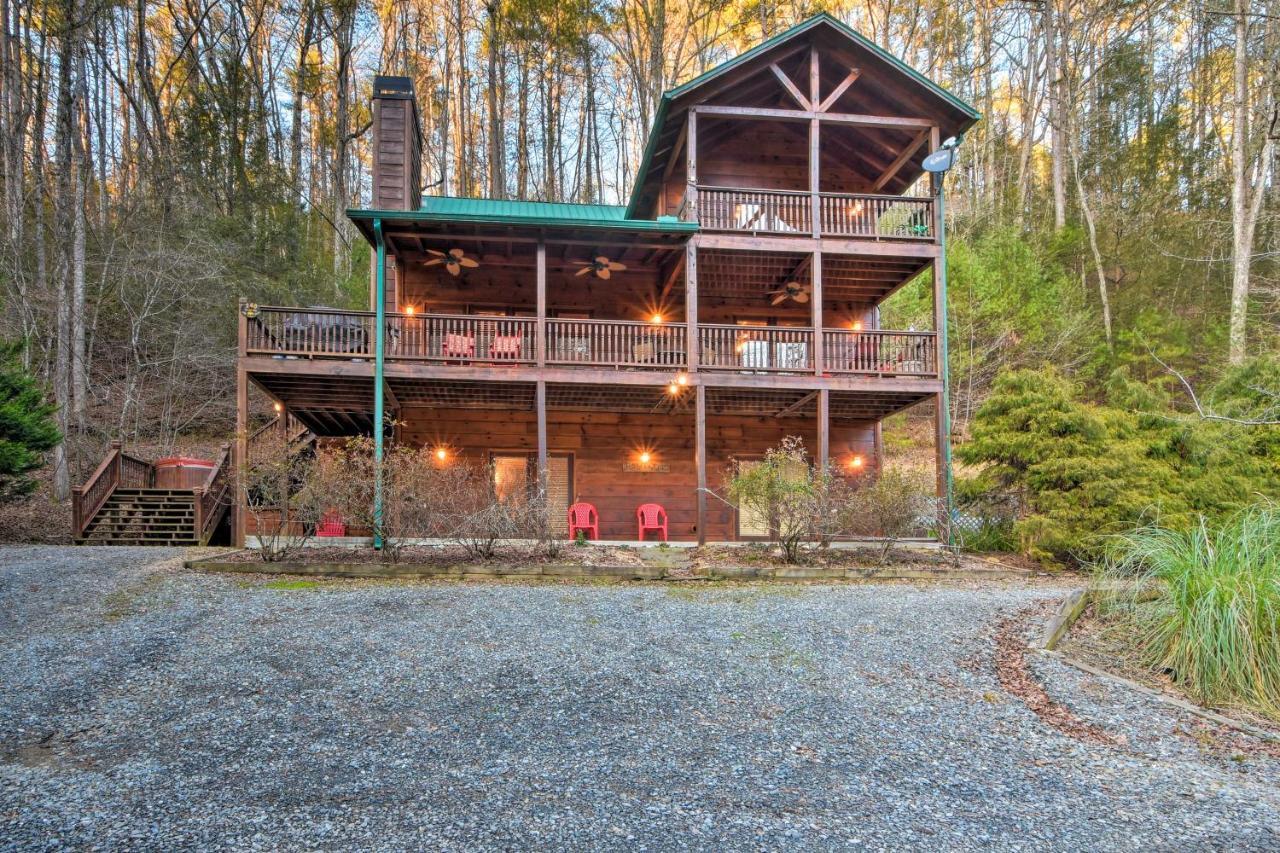 Riverside Ellijay Cabin With Hot Tub And Game Room Esterno foto