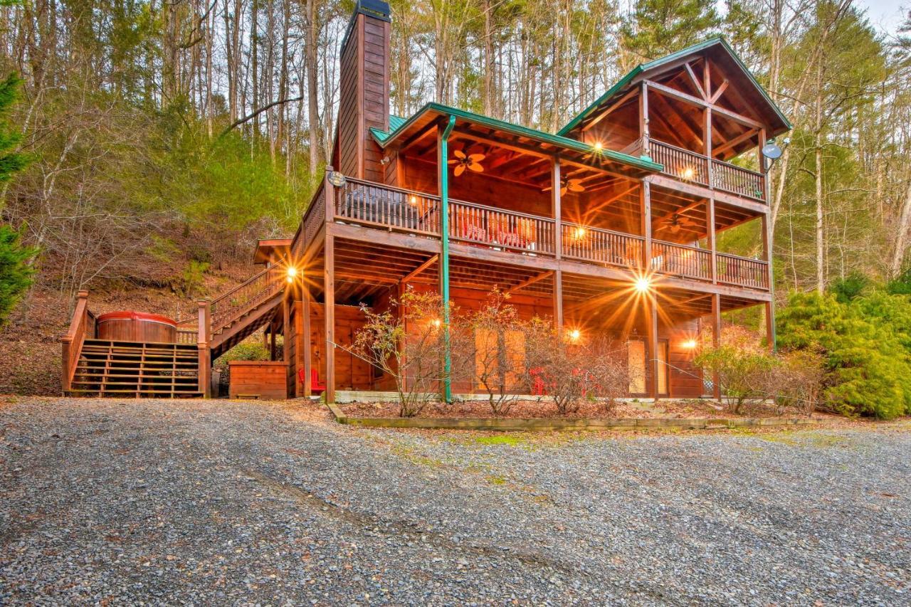 Riverside Ellijay Cabin With Hot Tub And Game Room Esterno foto