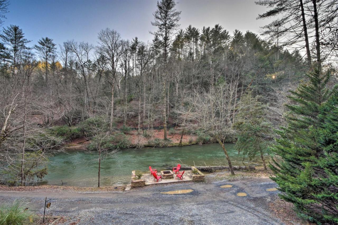 Riverside Ellijay Cabin With Hot Tub And Game Room Esterno foto