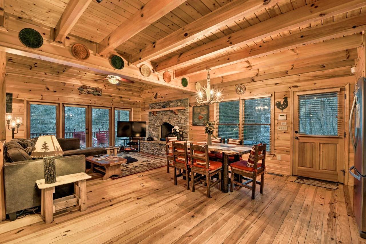 Riverside Ellijay Cabin With Hot Tub And Game Room Esterno foto