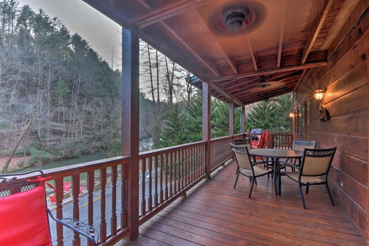 Riverside Ellijay Cabin With Hot Tub And Game Room Esterno foto