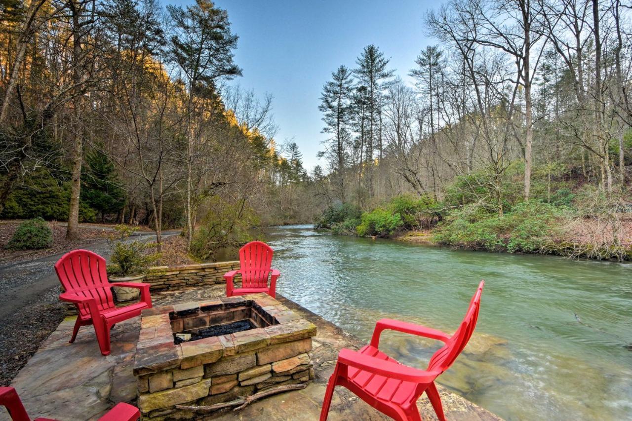 Riverside Ellijay Cabin With Hot Tub And Game Room Esterno foto