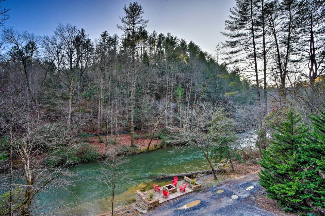 Riverside Ellijay Cabin With Hot Tub And Game Room Esterno foto