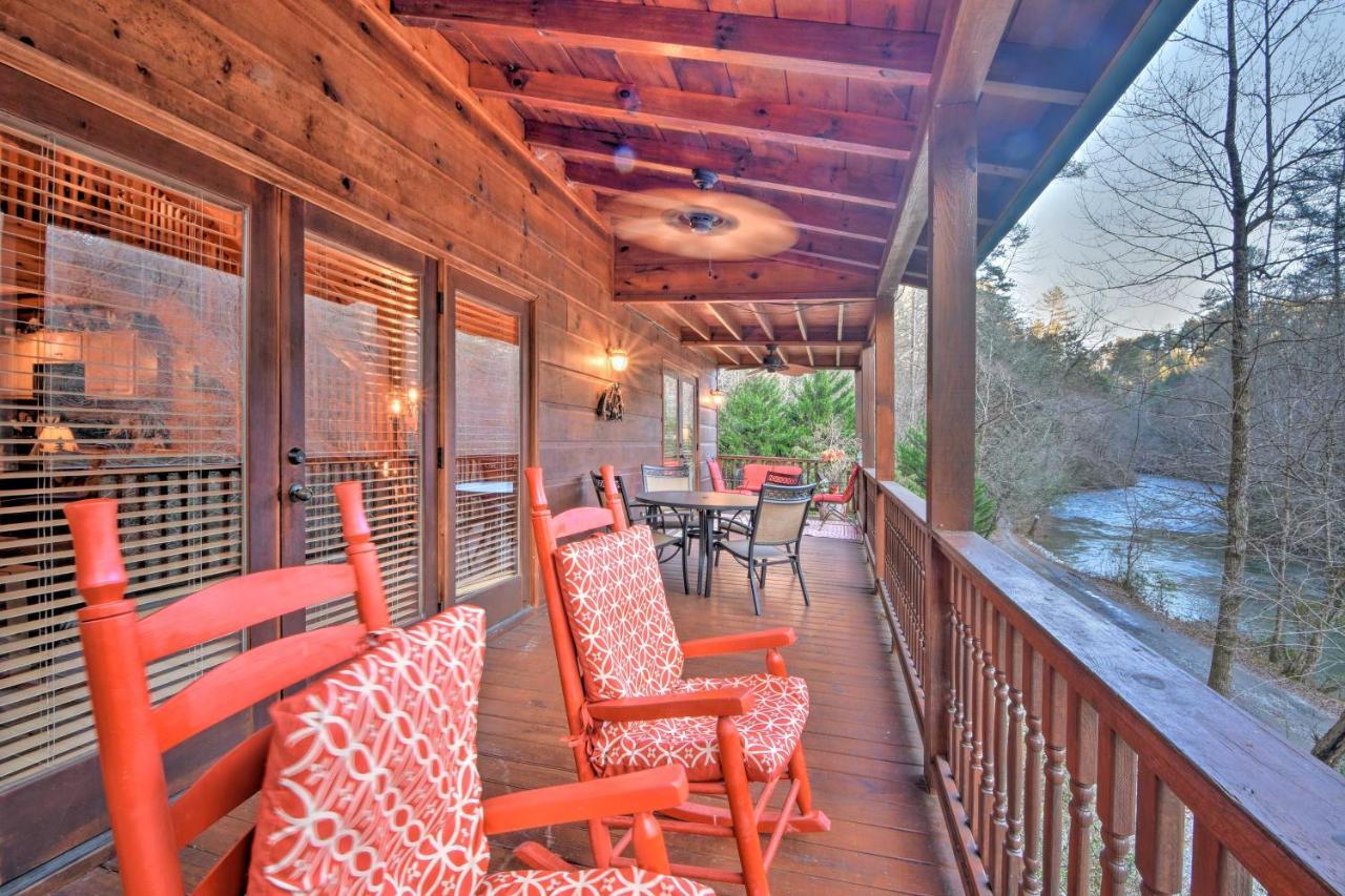 Riverside Ellijay Cabin With Hot Tub And Game Room Esterno foto