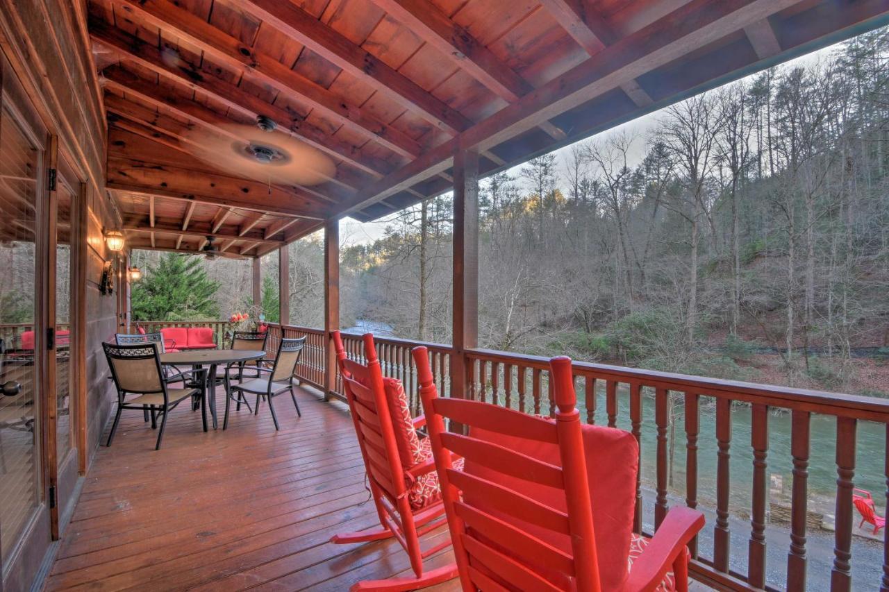 Riverside Ellijay Cabin With Hot Tub And Game Room Esterno foto